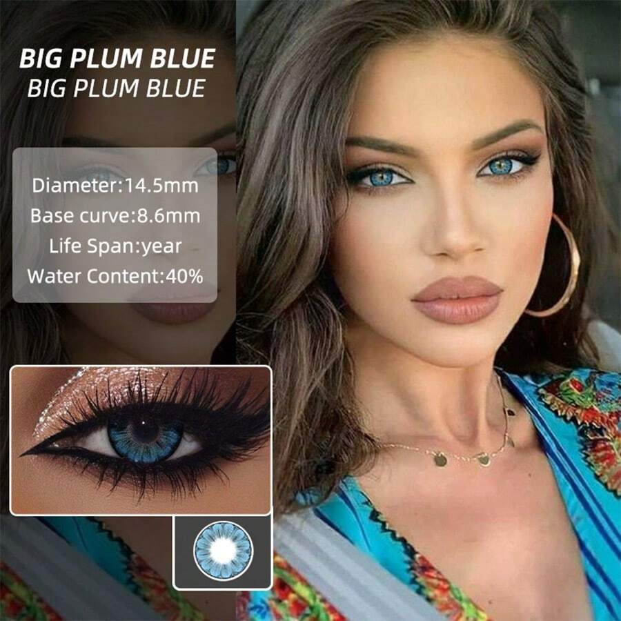 【US WAREHOUSE】Big Eye Blue Colored Contact Lenses