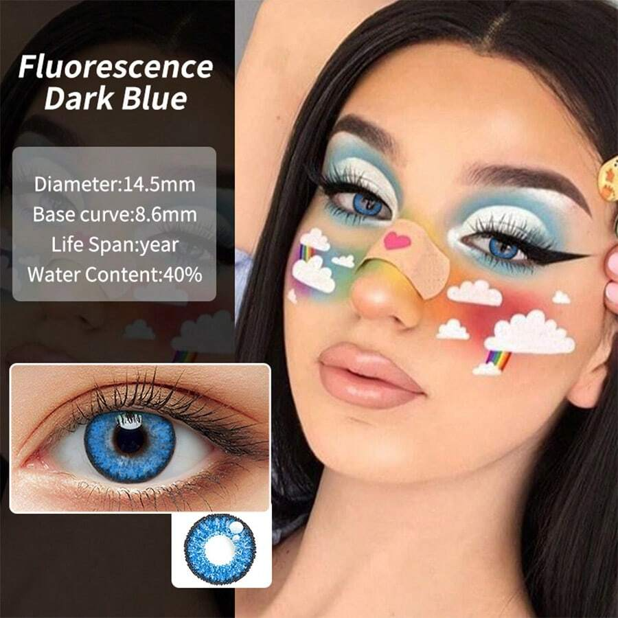 【US WAREHOUSE】Dark blue Colored Contact Lenses