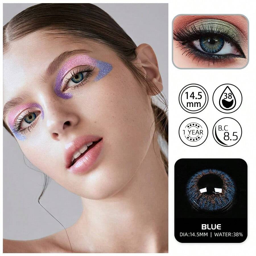 【US WAREHOUSE】Fluorescent blue Colored Contact Lenses