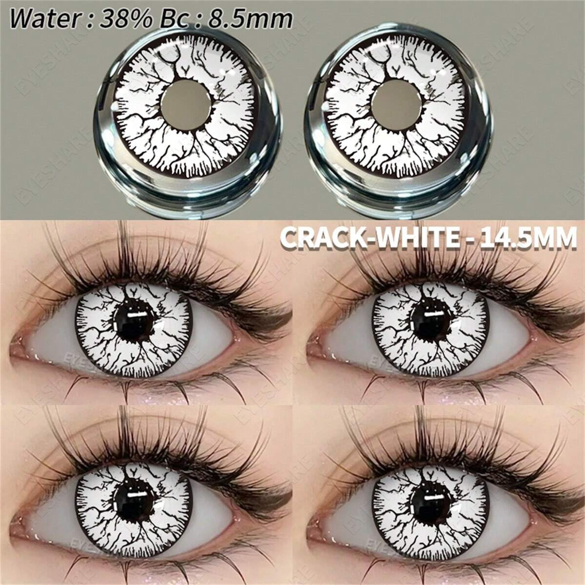 【US WAREHOUSE】White The Crack Colored Contact Lenses