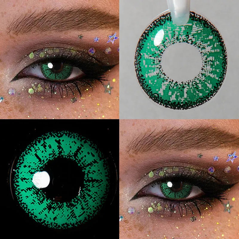 【US WAREHOUSE】Flame Green Colored Contact Lenses