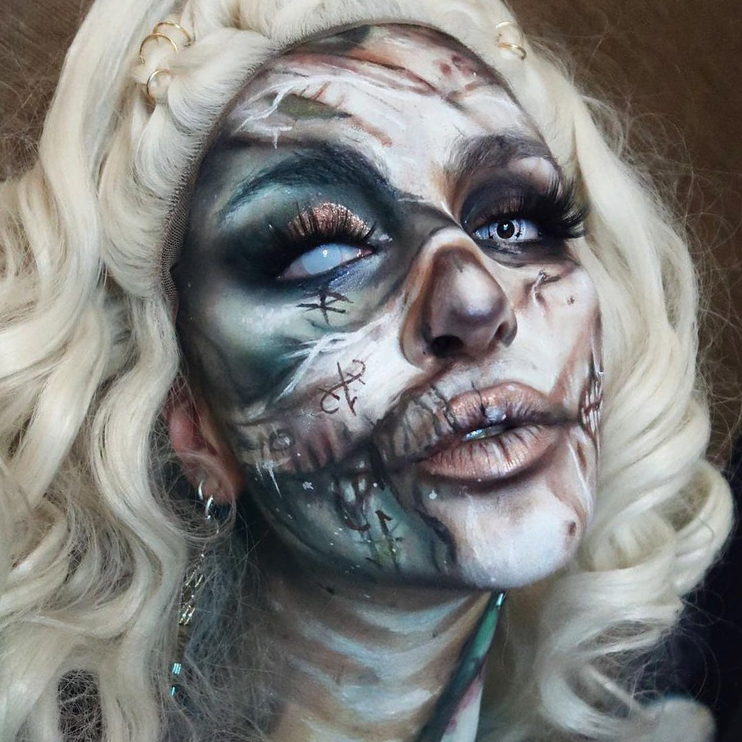 【US WAREHOUSE】Blind White Zombie Colored Contact Lenses