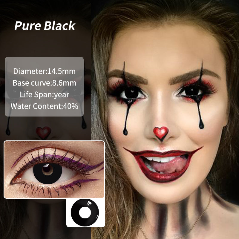 【US WAREHOUSE】Black Abyss Eyes Colored Contact Lenses