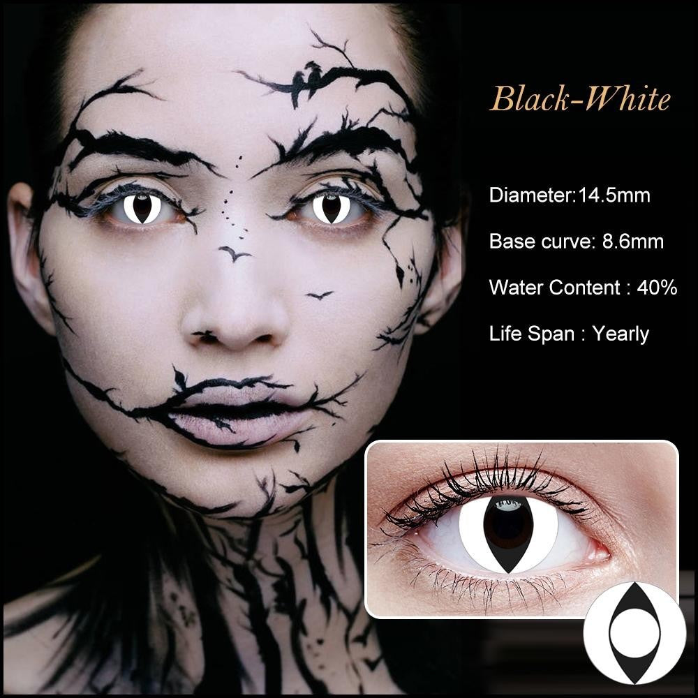 【US WAREHOUSE】White Cat Eye Colored Contact Lenses