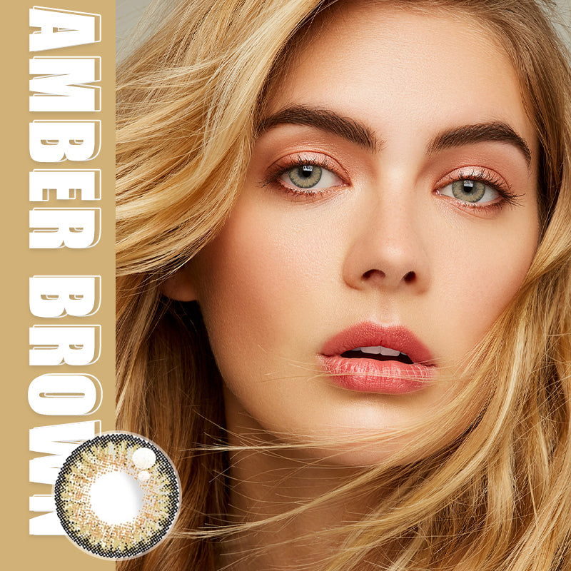 【US WAREHOUSE】Amber Brown Colored Contact Lenses