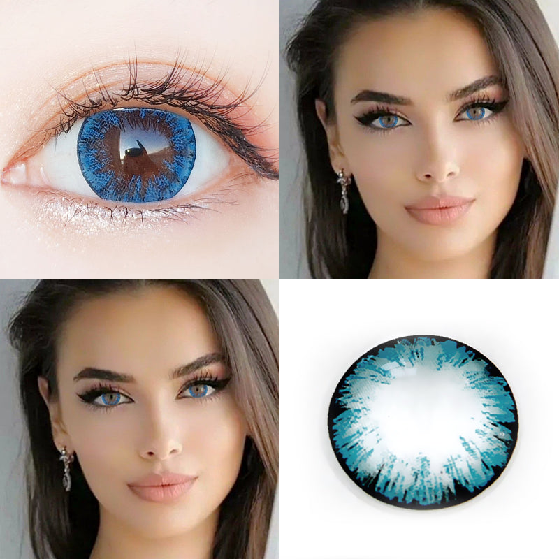 【US WAREHOUSE】Big Eye Blue Colored Contact Lenses