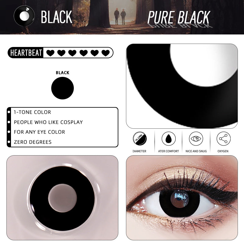 【US WAREHOUSE】Black Abyss Eyes Colored Contact Lenses