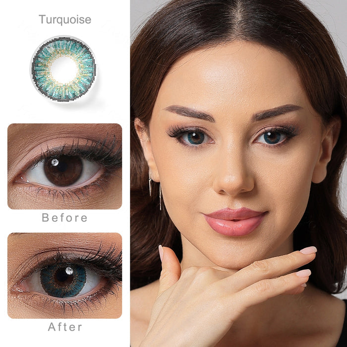 【US WAREHOUSE】Turquoise Colored Contact Lenses