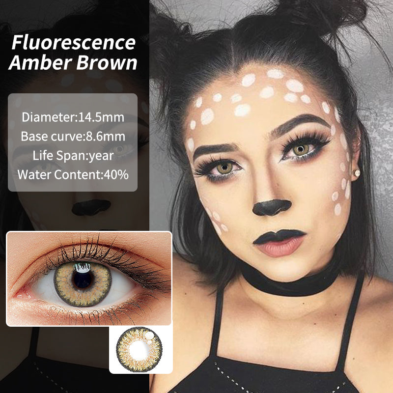 【US WAREHOUSE】Amber Brown Colored Contact Lenses