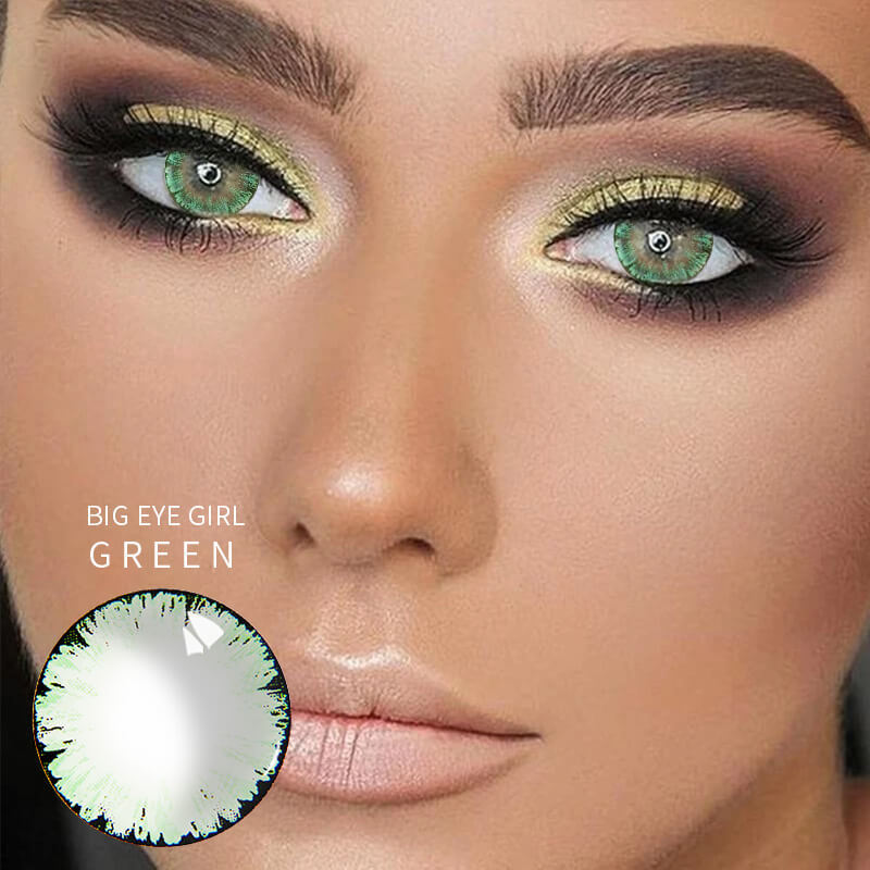 【US WAREHOUSE】Big Eye Green Colored Contact Lenses