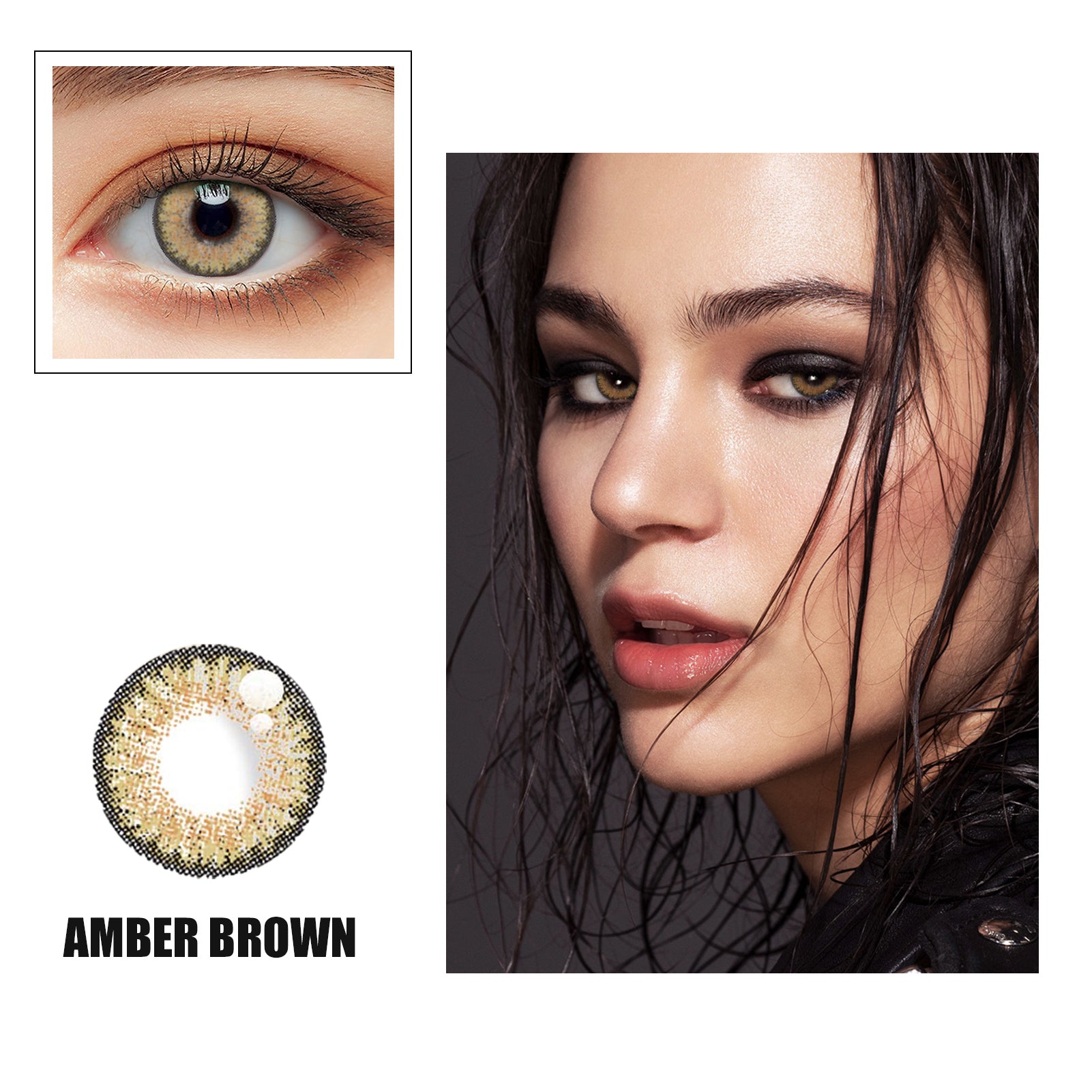 【US WAREHOUSE】Amber Brown Colored Contact Lenses