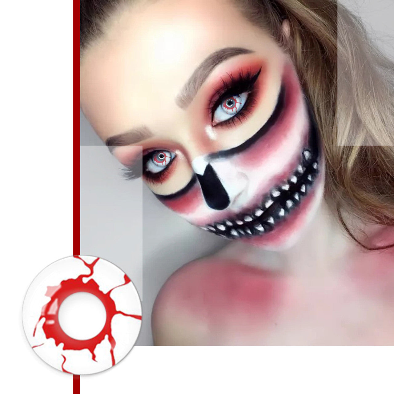 【US WAREHOUSE】White blood streaks Colored Contact Lenses