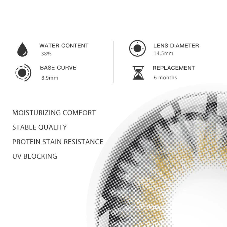 【US WAREHOUSE】Freesia Gray Colored Contact Lenses