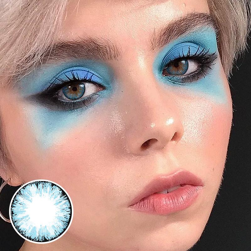 【US WAREHOUSE】Big Eye Blue Colored Contact Lenses