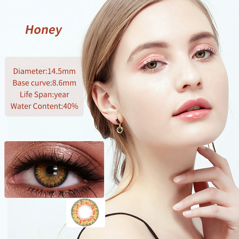 【US WAREHOUSE】Honey Colored Contact Lenses