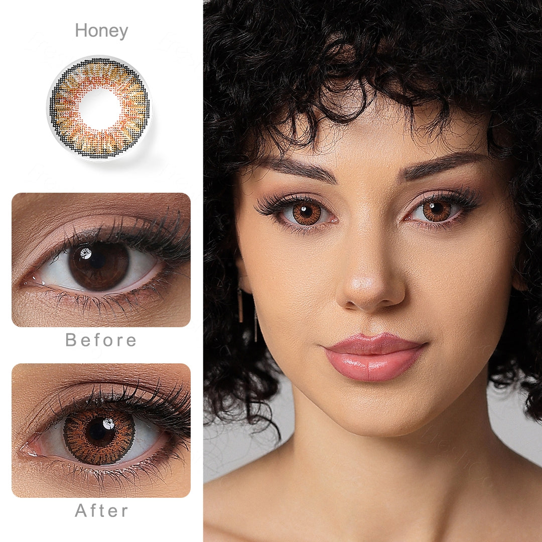 【US WAREHOUSE】Honey Colored Contact Lenses