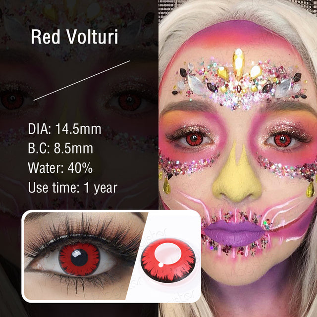 【US WAREHOUSE】Shine Red Colored Contact Lenses