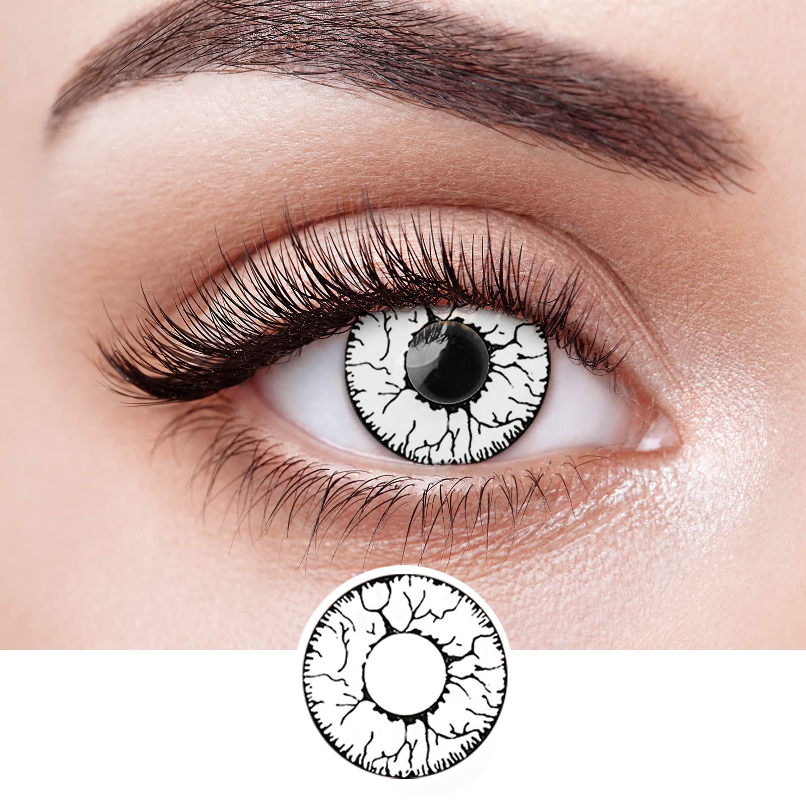 【US WAREHOUSE】White The Crack Colored Contact Lenses