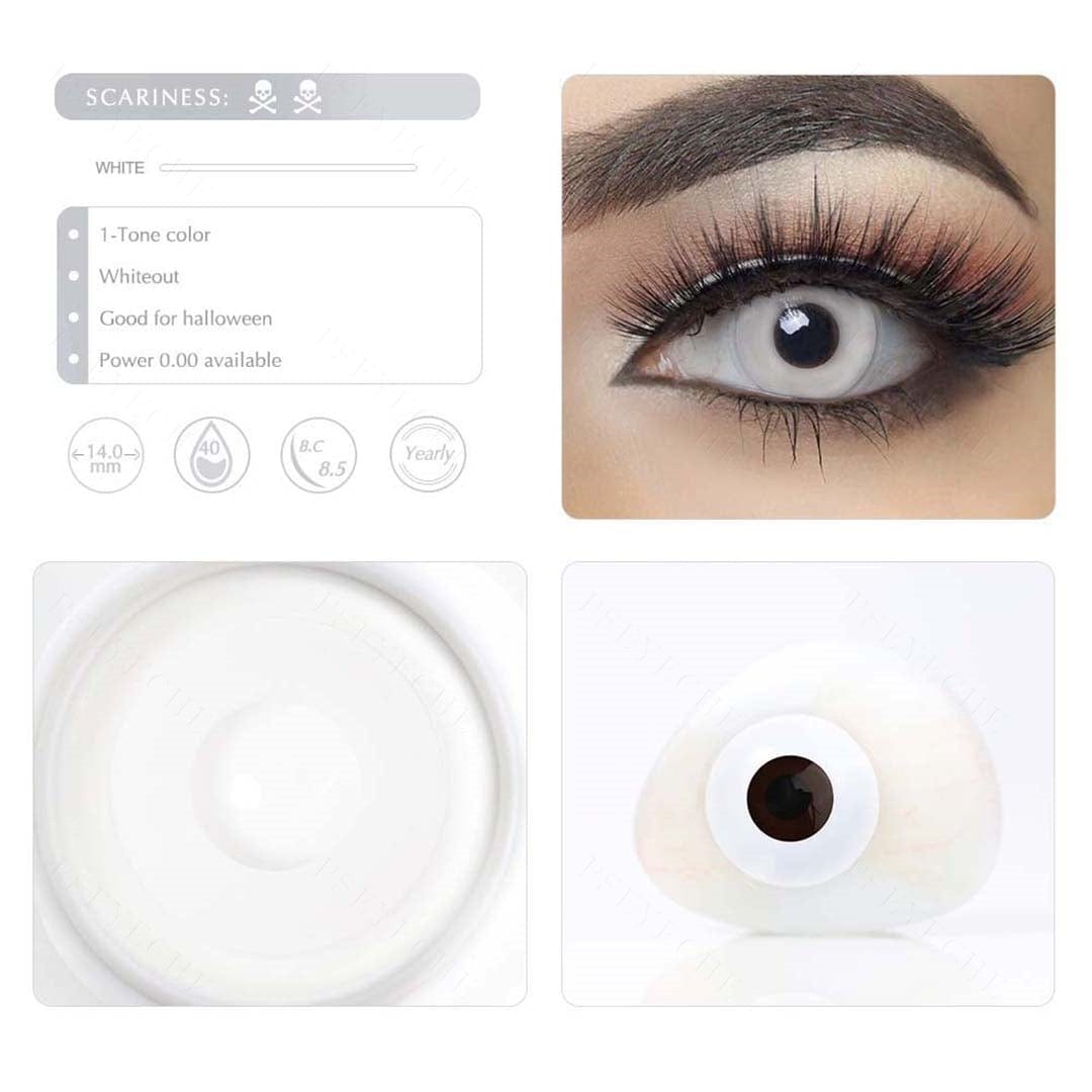 【US WAREHOUSE】Pure White Colored Contact Lenses
