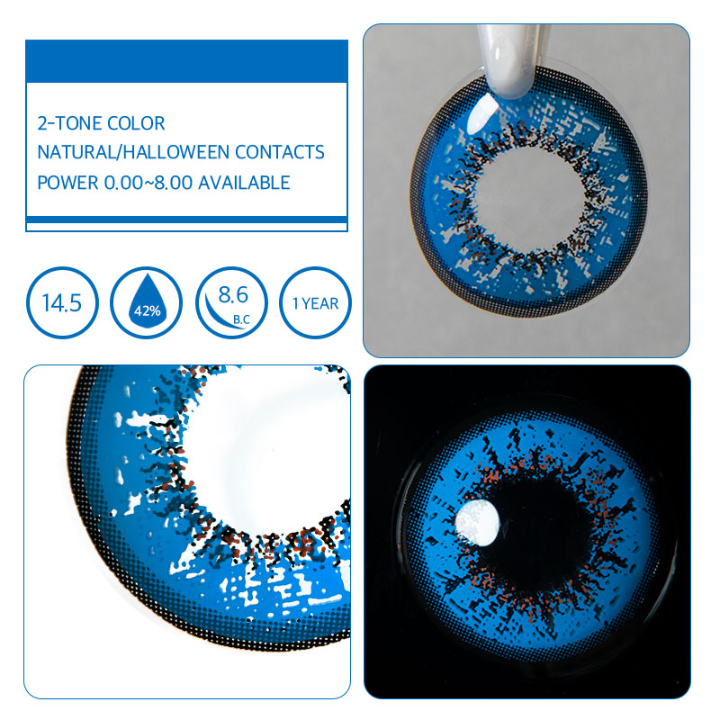 【US WAREHOUSE】Love Blue Colored Contact Lenses