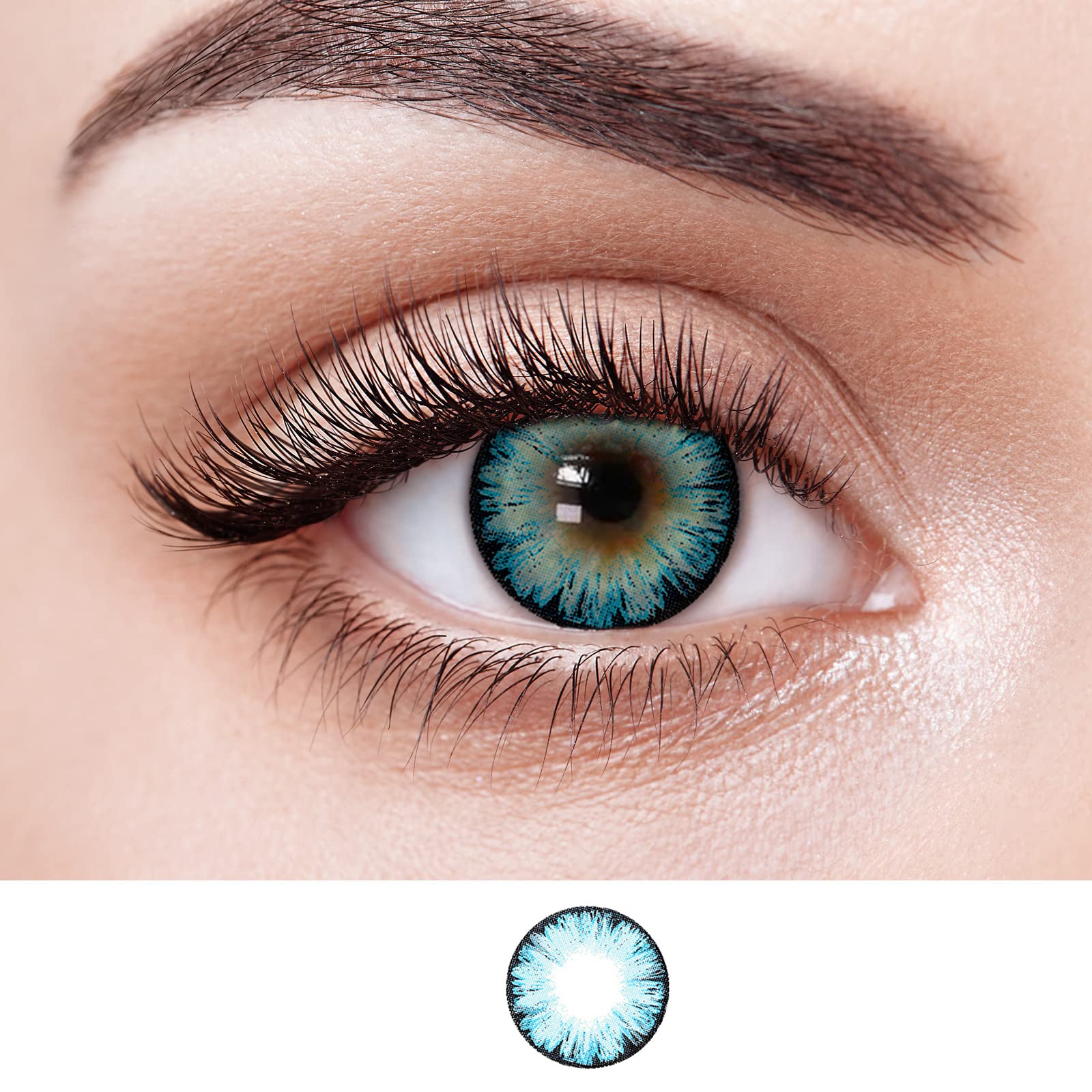 【US WAREHOUSE】Big Eye Blue Colored Contact Lenses