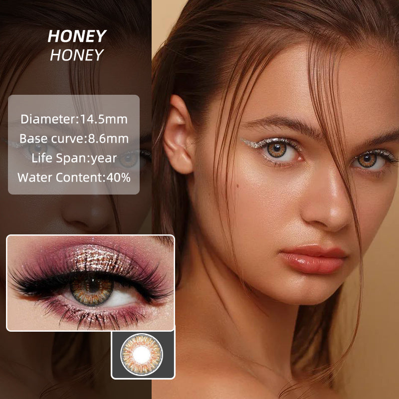 【US WAREHOUSE】Honey Colored Contact Lenses