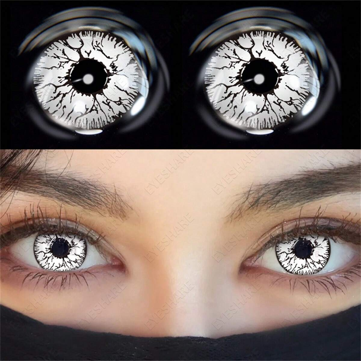 【US WAREHOUSE】White The Crack Colored Contact Lenses