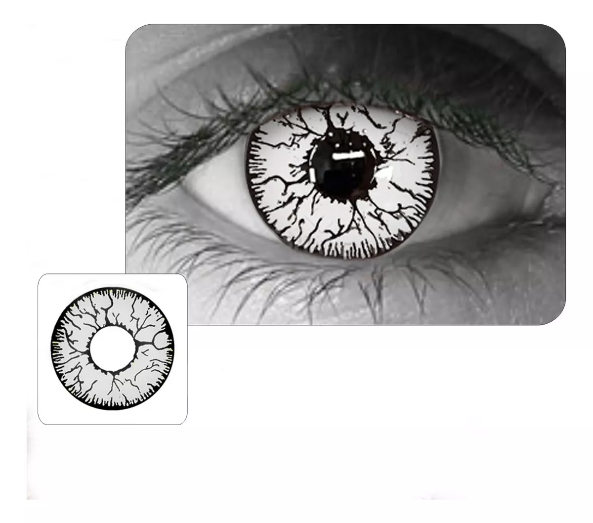 【US WAREHOUSE】White The Crack Colored Contact Lenses