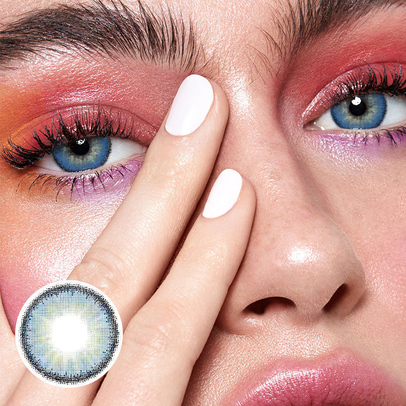 【US WAREHOUSE】Fluorescent blue Colored Contact Lenses