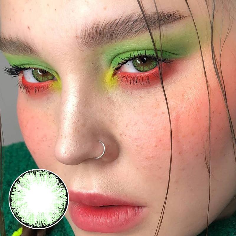 【US WAREHOUSE】Big Eye Green Colored Contact Lenses