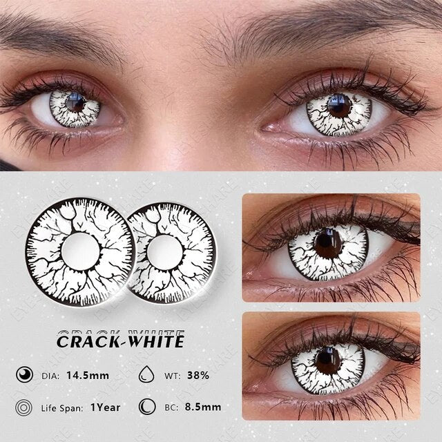 【US WAREHOUSE】White The Crack Colored Contact Lenses